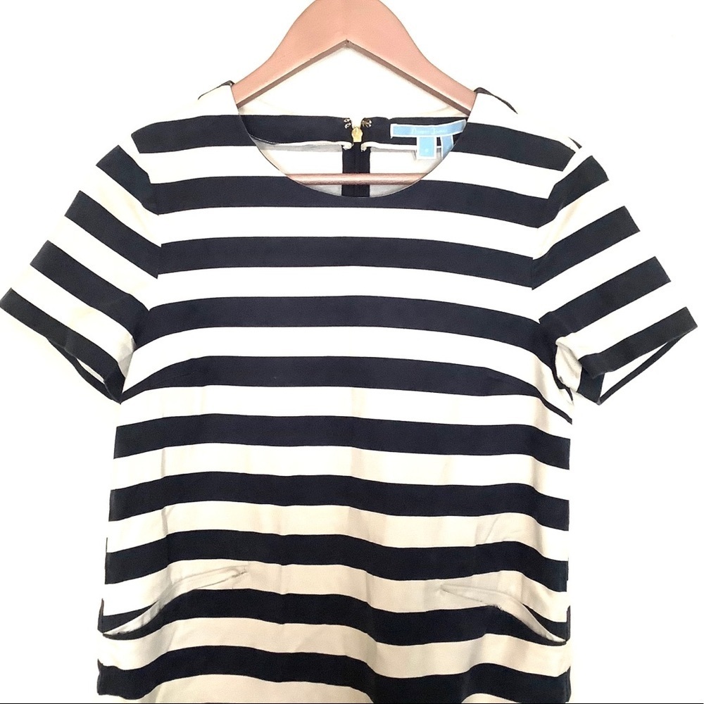 Draper James | Stripe Print Shift Mini Dress - image 3